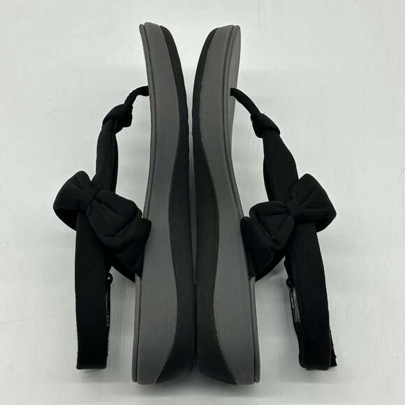 Clarks Cloudsteppers Arla Nicole Black Strappy Thong Sandals Women's Size 9M - Picture 7 of 9